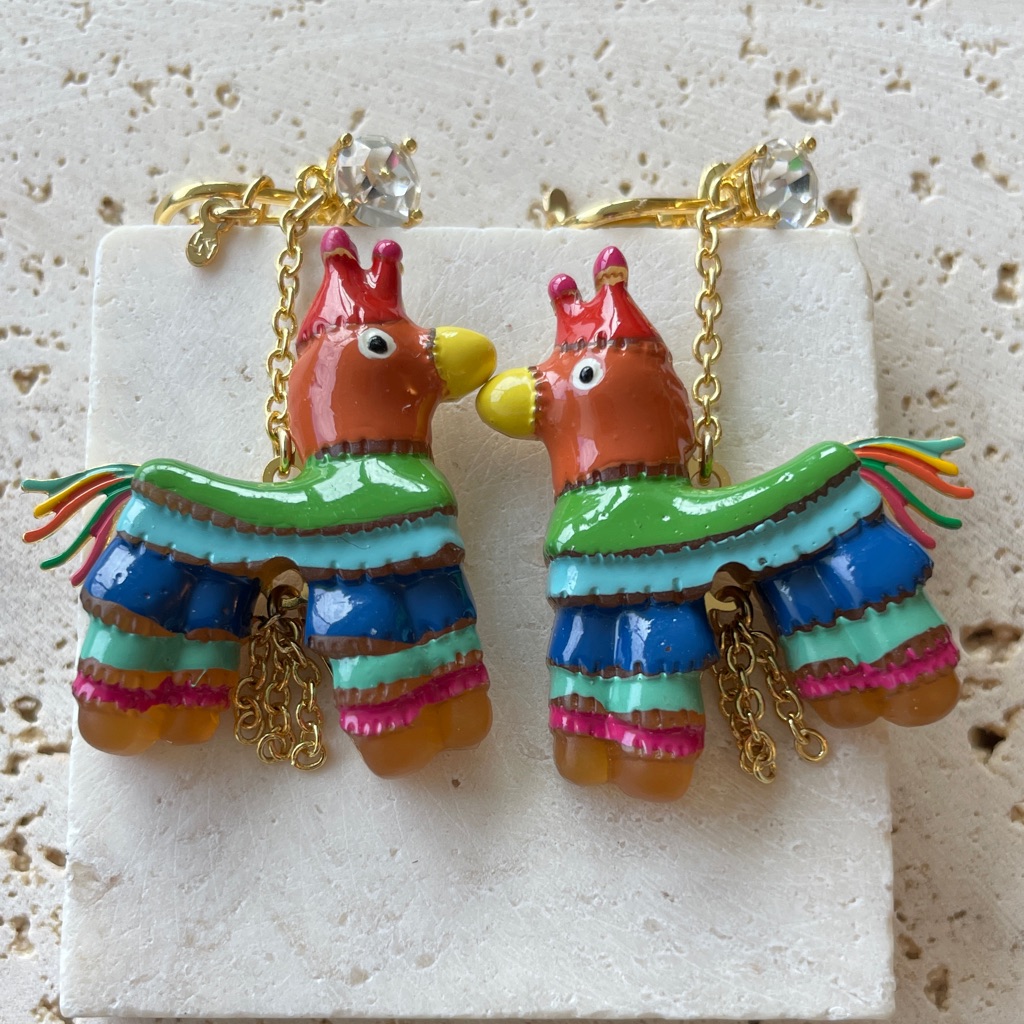 Les Nereides Colorful Bird-Themed Earrings